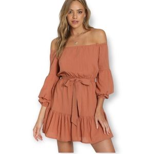Showpo. Getting it Right the First Time Off shoulder Mini Dress 16